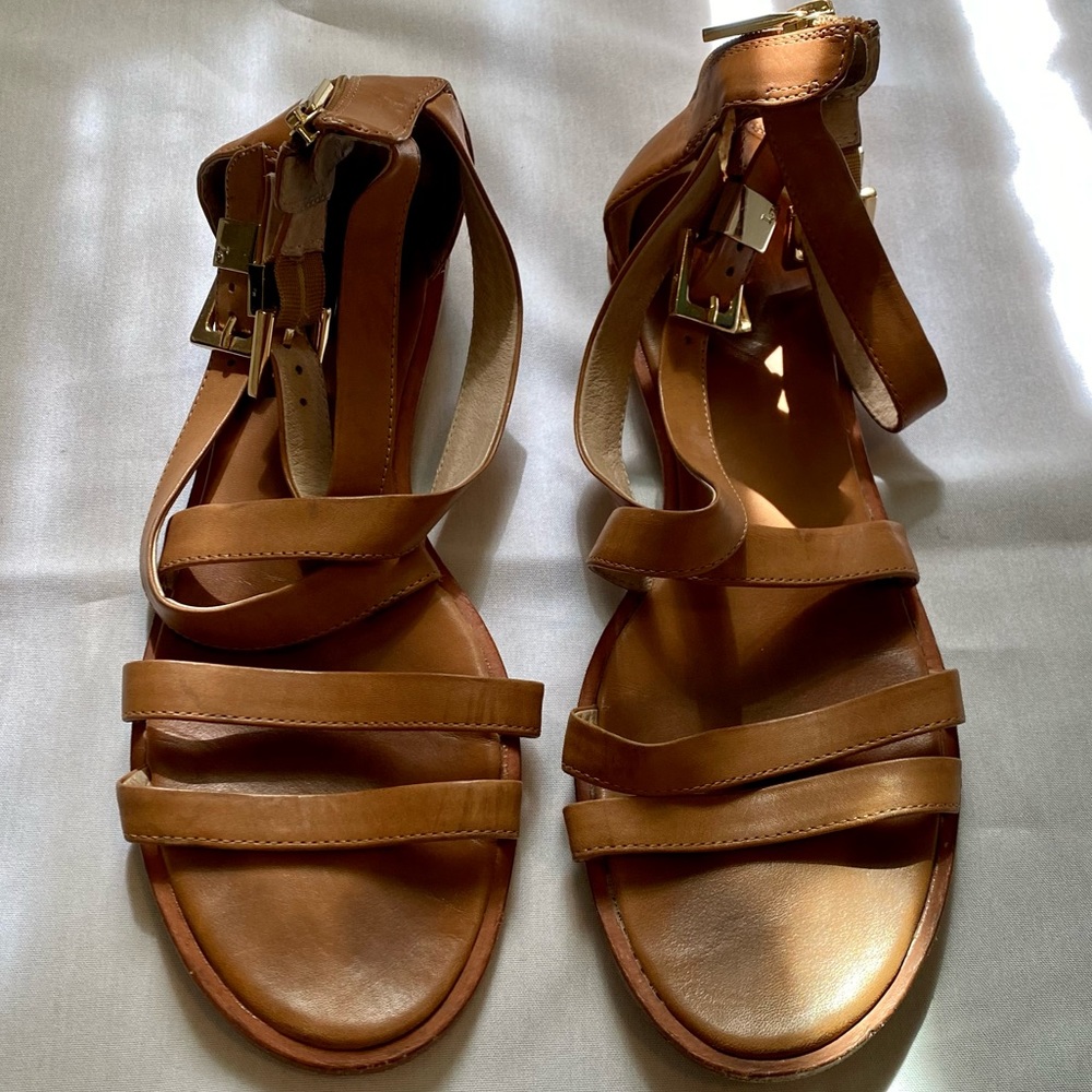 Louise Et. Cie Leather Tan Sandals Size 10 - Picture 8 of 8